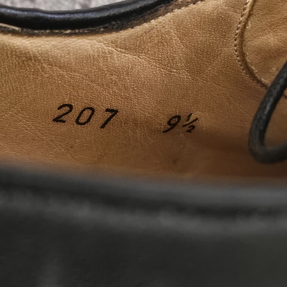 HARRIS MEN'S BLACK LEATHER DRESS SHOES ITALY 9.5 CAP TOE LACE-UP CLASSIC OXFORD - Picture 5 of 13